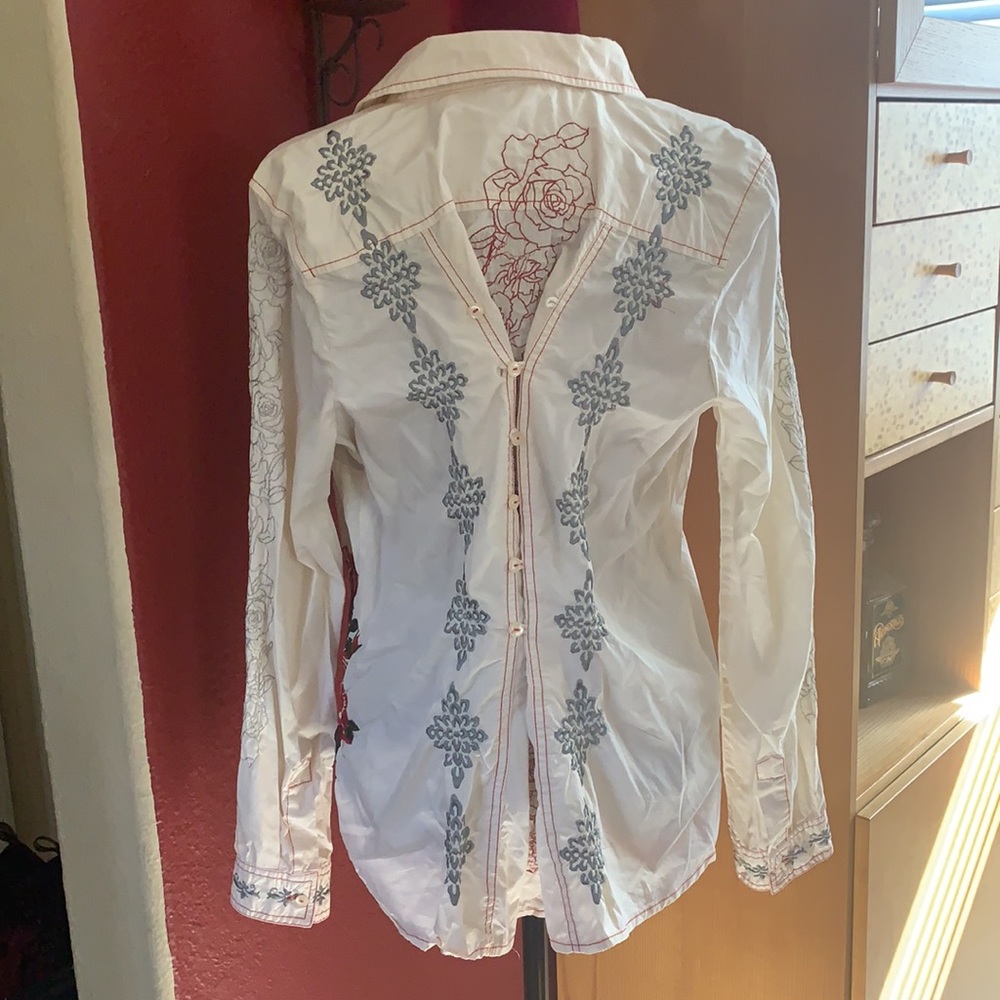 Johnny Was 3J Workshop Button Down Top